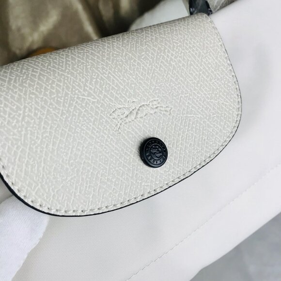 NWT Longchamp Le Pliage Original Large Shoulder Nylon Bag Tote IN OFF WHITE - Picture 5 of 14